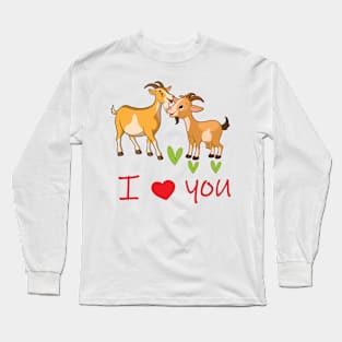 Valentine's goat - Happy Valentine's day Long Sleeve T-Shirt